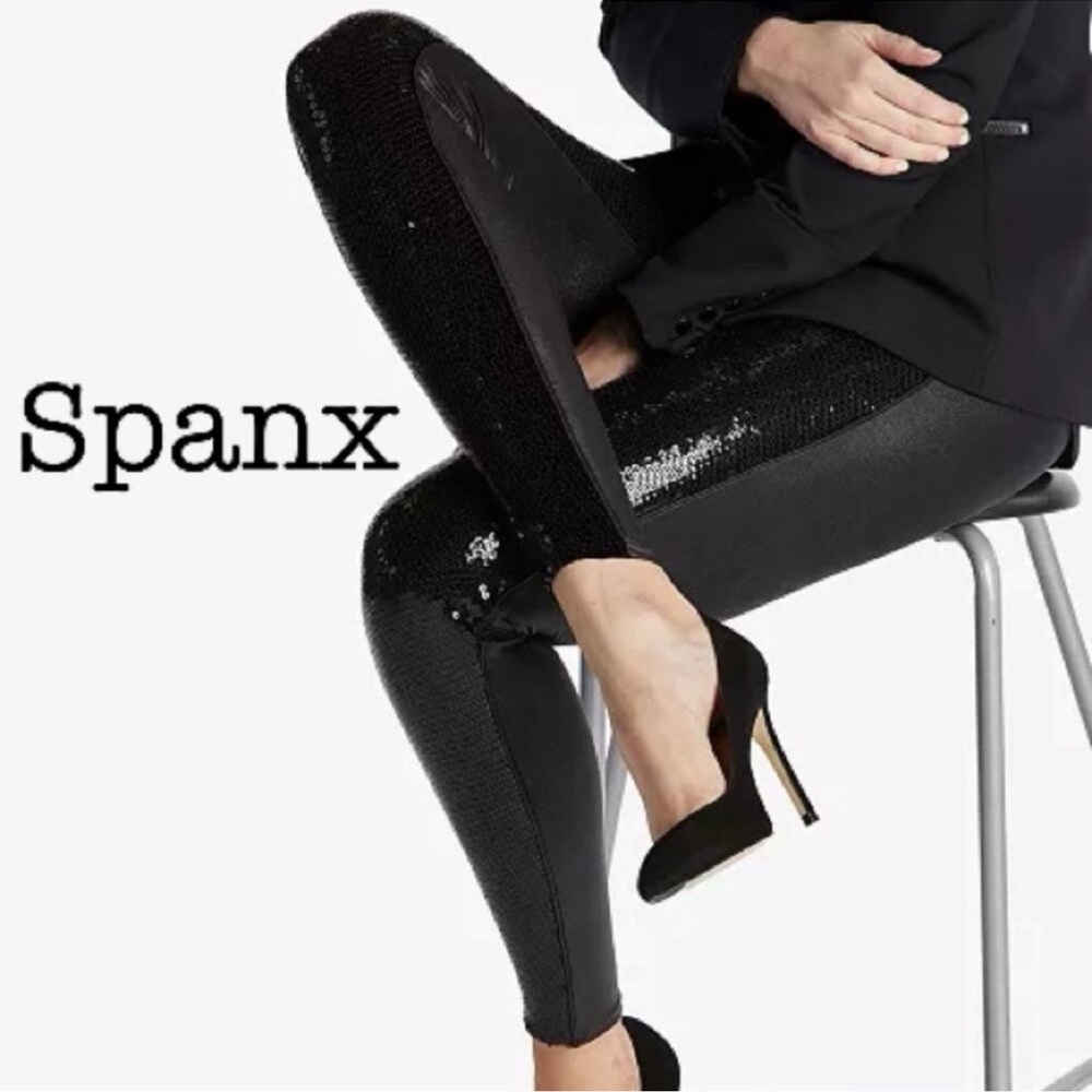SPANX Black Sequin Leggings